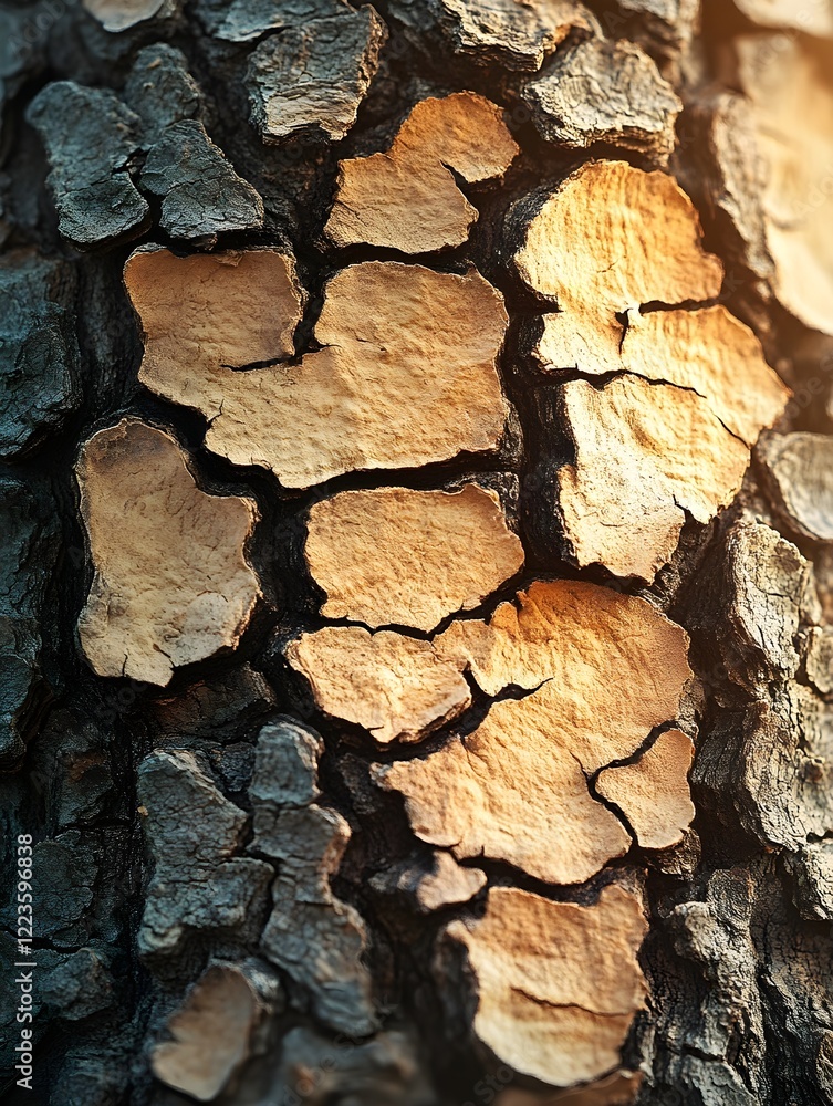 A background of tree bark with rough, detailed textures and natural grooves. A background of tree bark with rough, detailed textures and natural grooves.