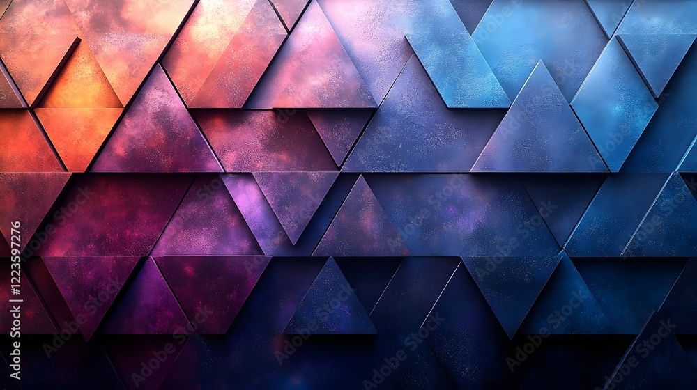 A geometric pattern of triangles arranged in a soft ombre effect. A geometric pattern of triangles arranged in a soft ombre effect.