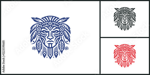 tribal chief illustration and tattoo