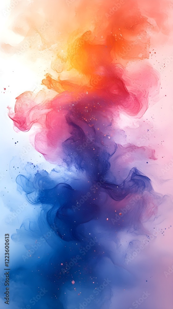 A background of watercolor washes blending softly in shades of pink and blue. A background of watercolor washes blending softly in shades of pink and blue.