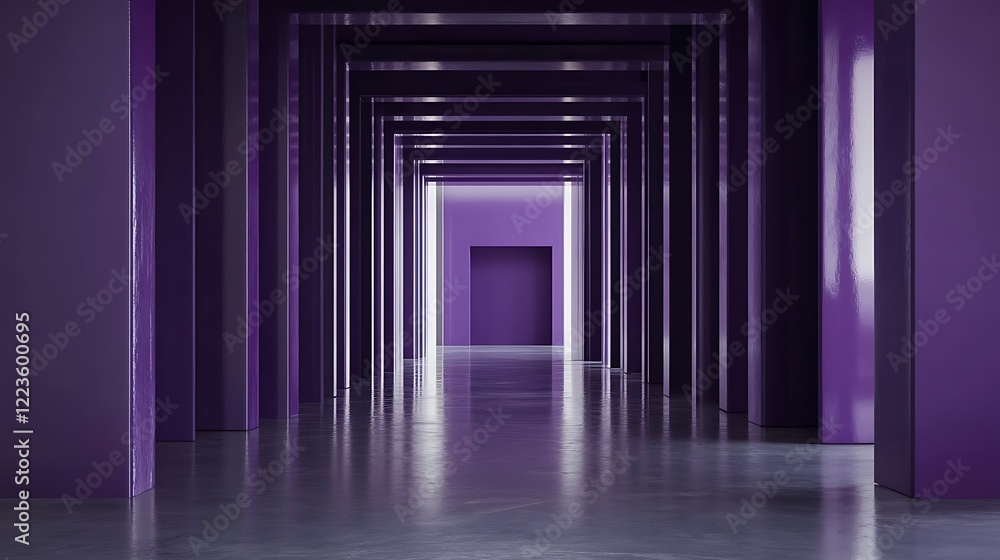 Purple Corridor Abstract Architecture Design Purple Corridor Abstract Architecture Design