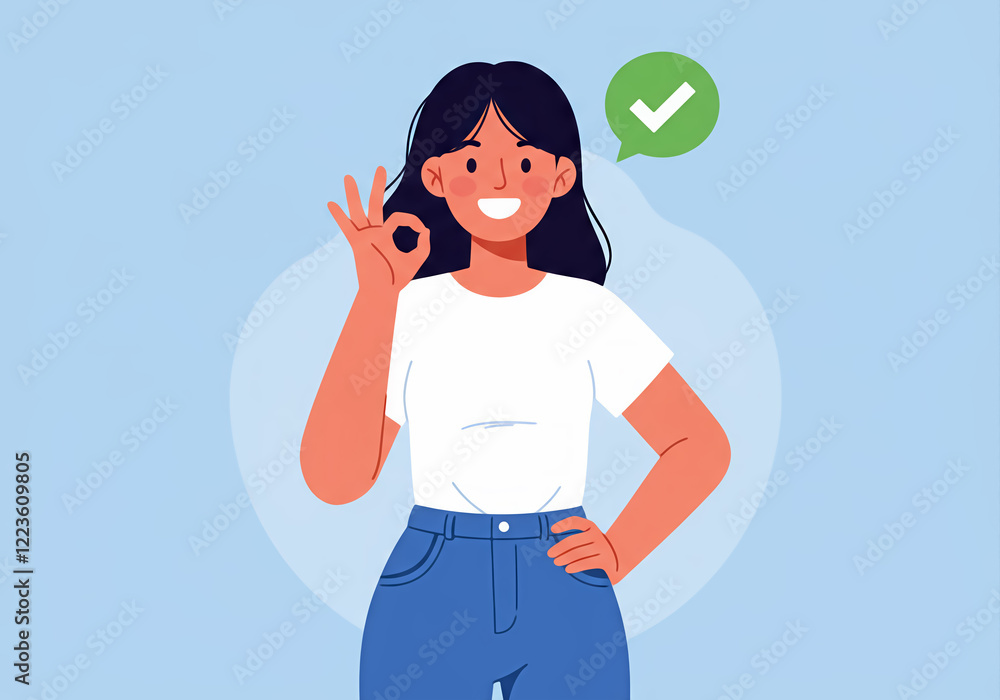 Fototapeta premium Smiling Young Woman with 