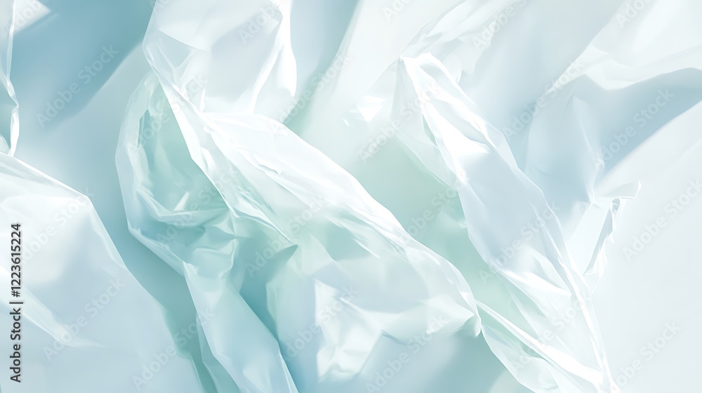 Obraz premium Abstract Draped Light Blue Fabric Texture