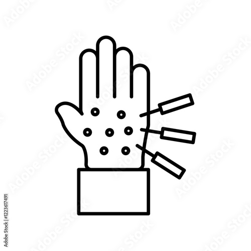 Acupuncture therapy icon Vector logo set flat