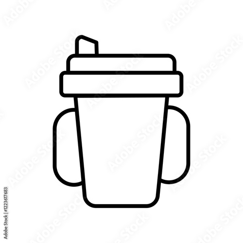 baby sippy icon Vector logo set flat