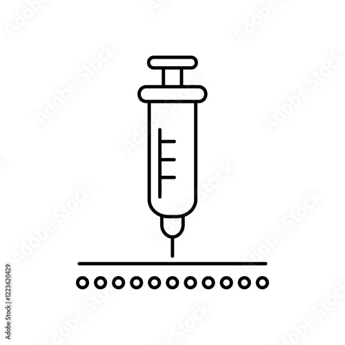 Intradermal injection icon Vector logo set flat photo