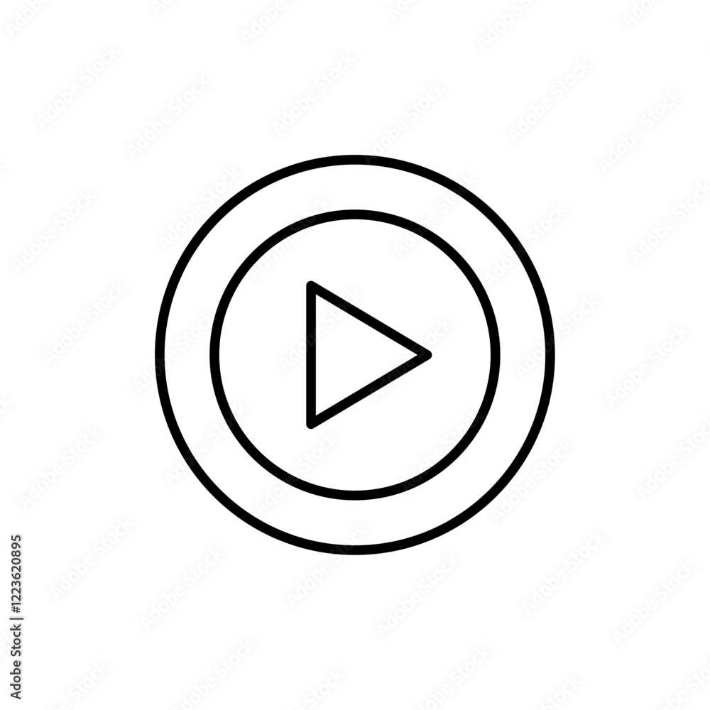 Media player icon Vector logo set flat Media player icon Vector logo set flat