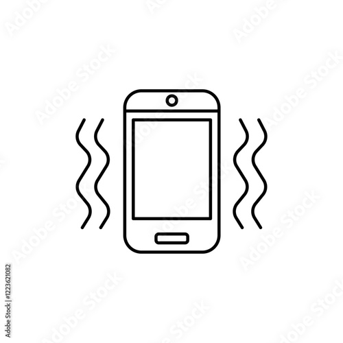 Mobile phone vibrating icon Vector logo set flat