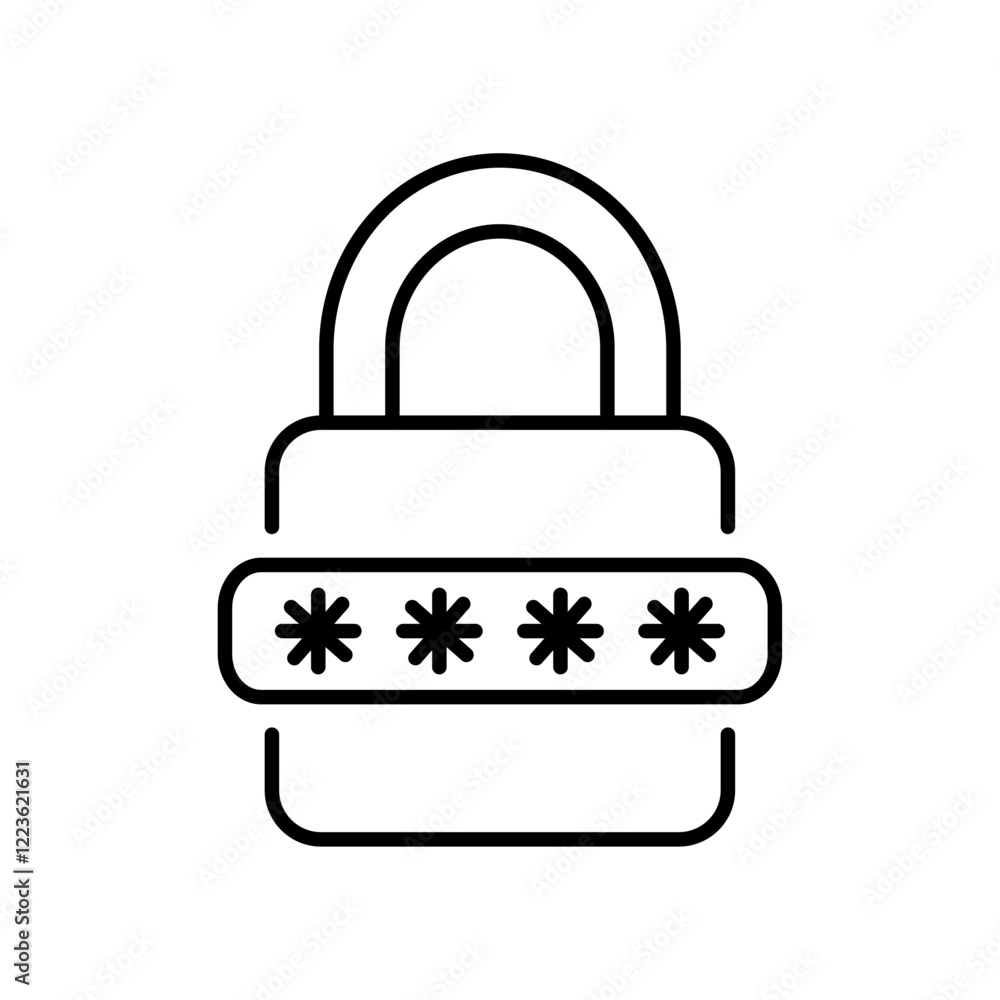 Password security icon Vector logo set flat Password security icon Vector logo set flat