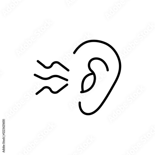 Otitis icon Vector logo set flat