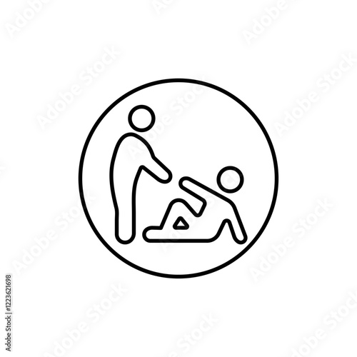 Person help someone icon Vector logo set flat