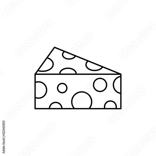 piece of cheese icon Vector logo set flat