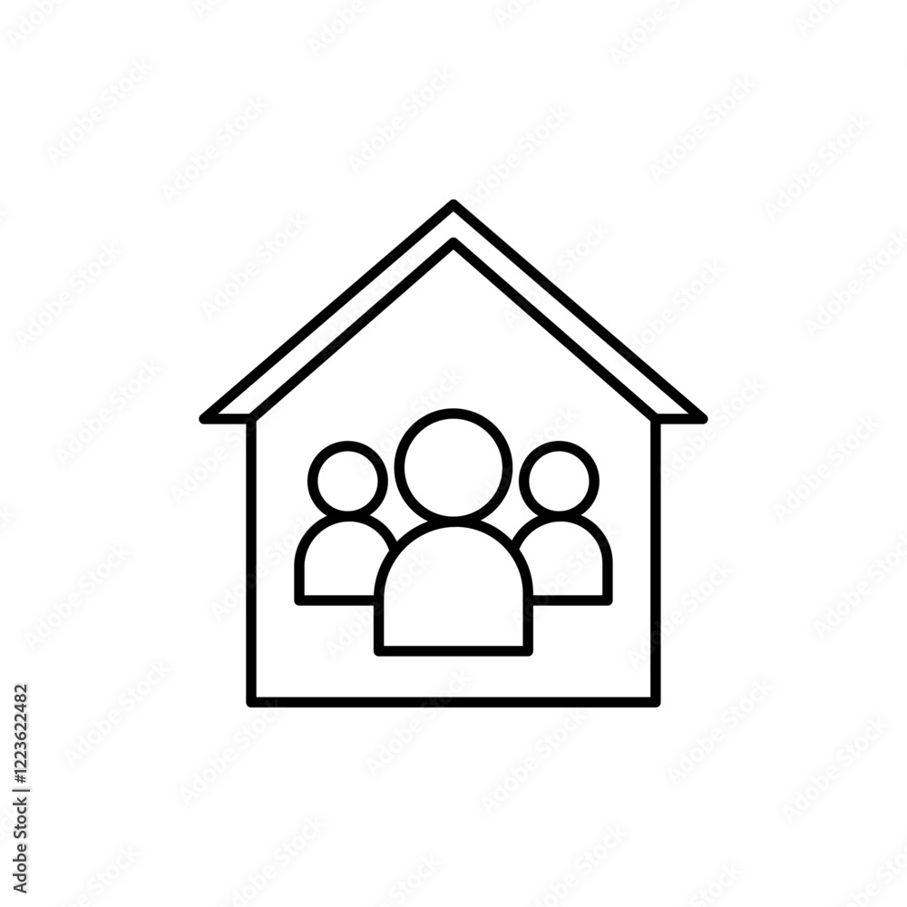 roommates icon Vector logo set flat roommates icon Vector logo set flat