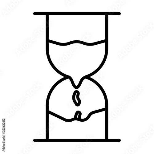 sand clock icon Vector logo set flat