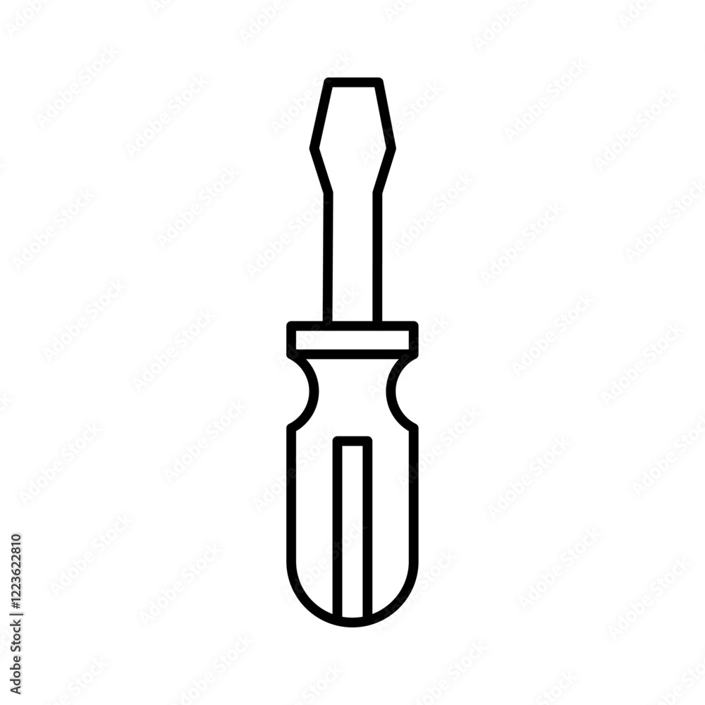Screwdriver icon Vector logo set flat Screwdriver icon Vector logo set flat
