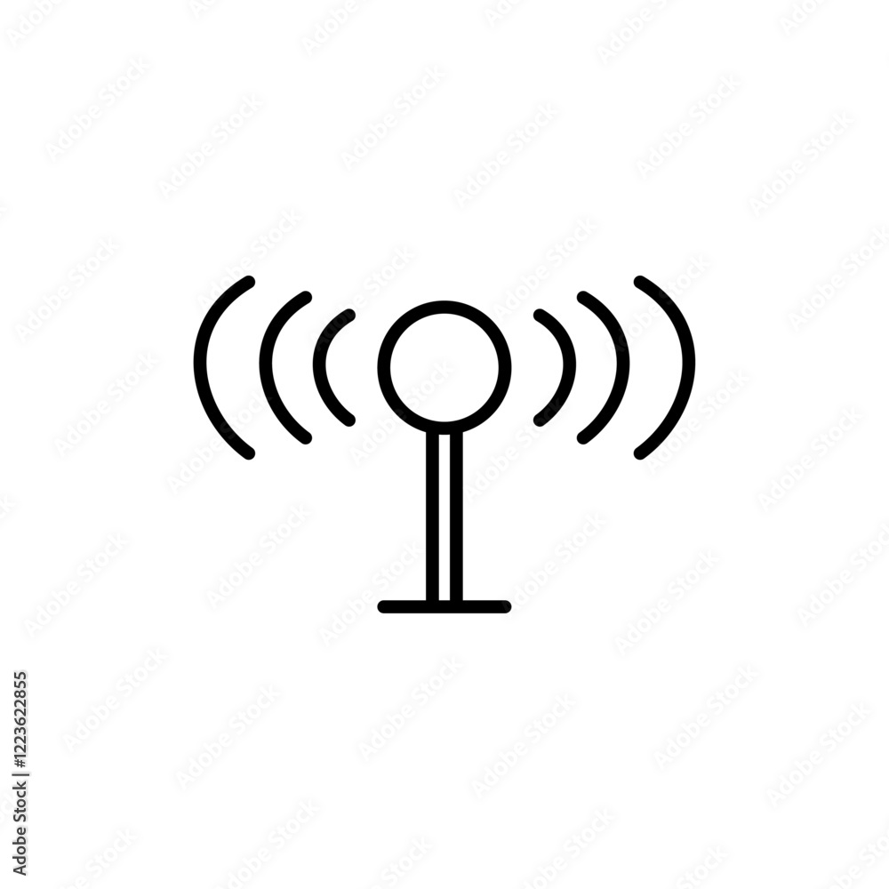 Signal icon Vector logo set flat Signal icon Vector logo set flat