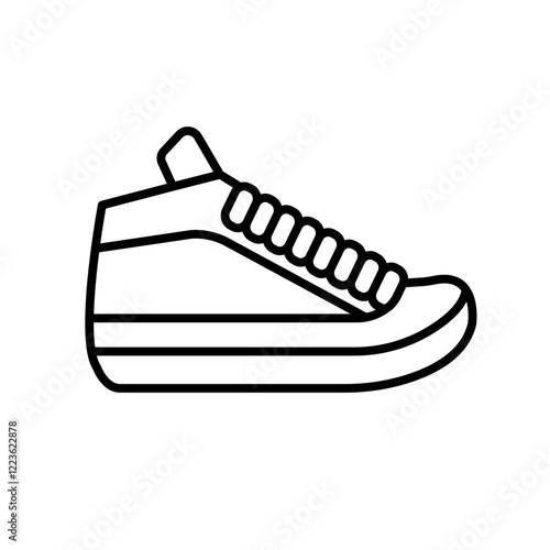 Sneaker shoe icon Vector logo set flat