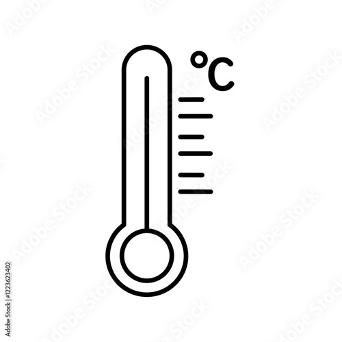 Thermometer icon Vector logo set flat