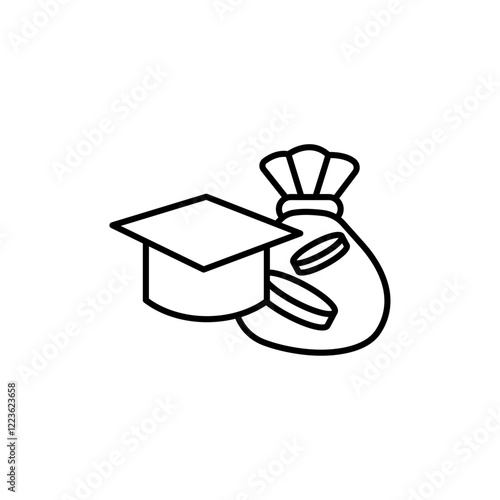 tuition fee icon Vector logo set flat