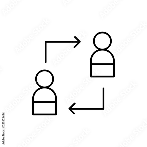 User switch icon Vector logo set flat