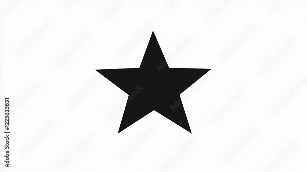 Wide Angle Star Silhouette Icon Centered Composition Wide Angle Star Silhouette Icon Centered Composition