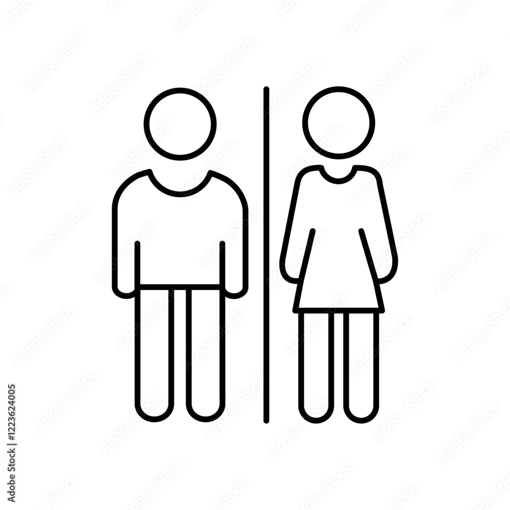 wc toilet door plate icon Vector logo set flat wc toilet door plate icon Vector logo set flat