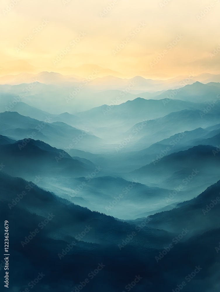 Obraz premium A clean gradient transitioning from pastel mint to pale sky blue.