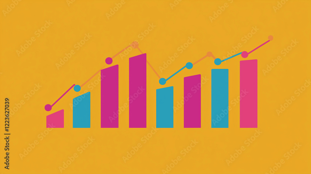 business graph with arrow and graph business graph with arrow and graph
