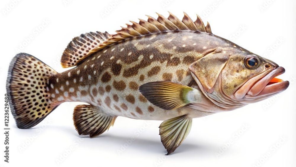 Brown Spotted Grouper Fish Brown Spotted Grouper Fish