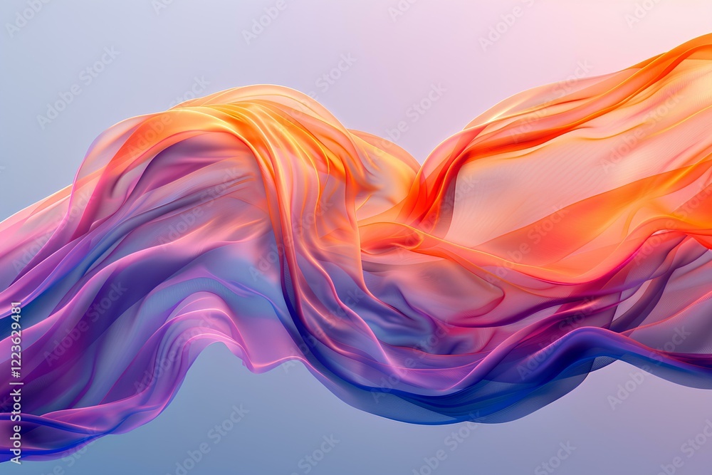Fototapeta premium A close up of a colorful fabric blowing in the wind