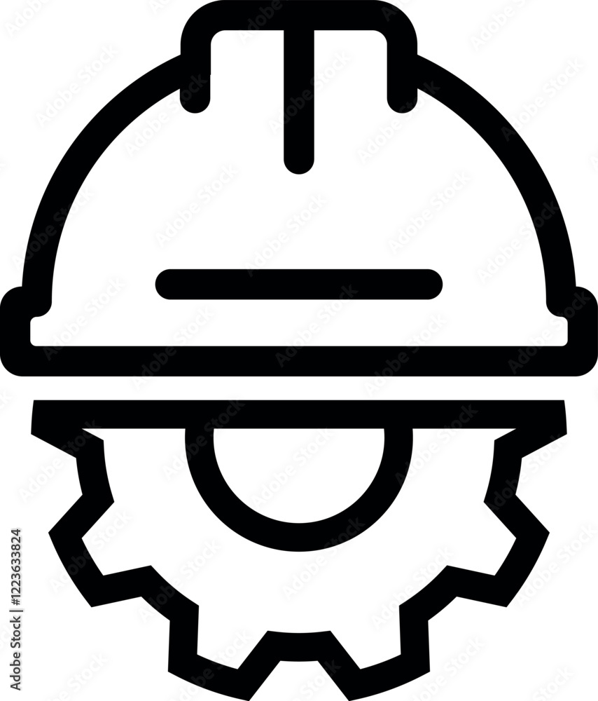 Safety helmet flat icon. Hard Hat Construction Icon Safety helmet flat icon. Hard Hat Construction Icon