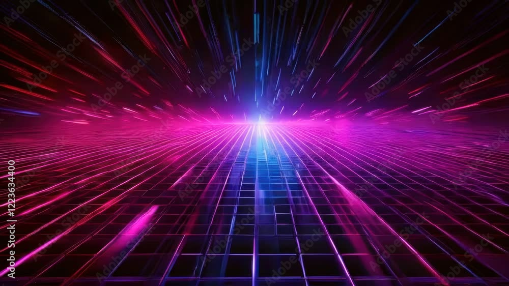 A futuristic background with neon lines and a dark background A futuristic background with neon lines and a dark background