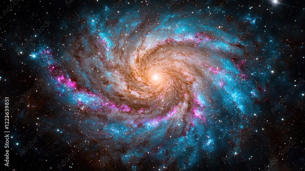 Fototapeta premium Spiral Galaxy Cosmic Swirl, Deep Space Exploration