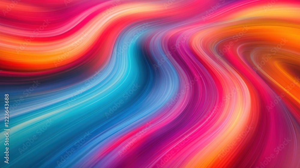 Dynamic multicolored wave pattern with smooth flowing gradient motion Dynamic multicolored wave pattern with smooth flowing gradient motion