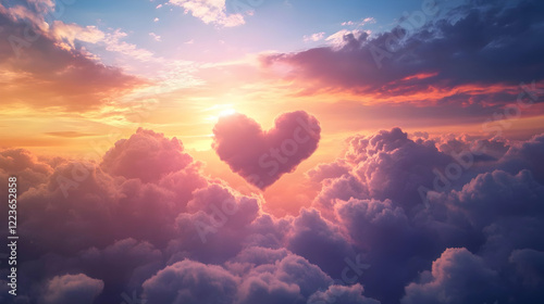 Dramatic Sunset Sky with Colorful Clouds Creating a Striking Atmosphere