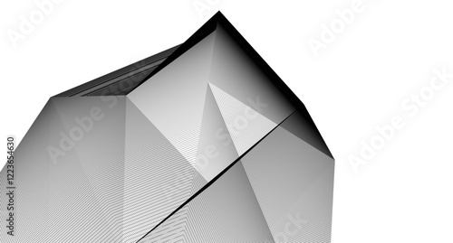 abstract modern buildings, architectural  3d