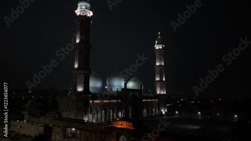 view of the mosque in night