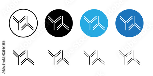 Antibody icon flat and simple set design