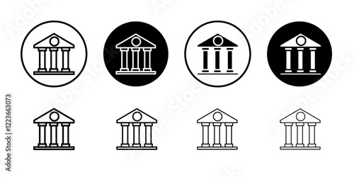 Court icon flat and simple set design