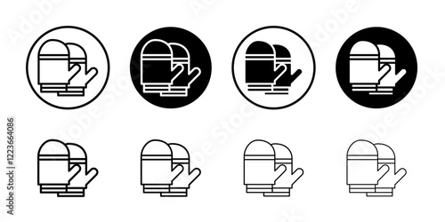 Glove icon flat and simple set design