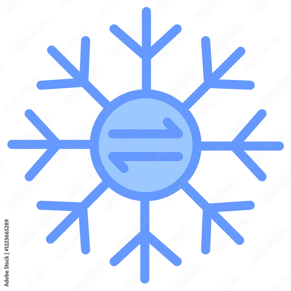 Hybrid Cooling Lineal Blue Icon Hybrid Cooling Lineal Blue Icon