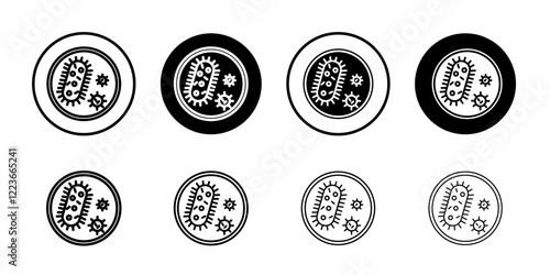 Microorganism icon flat and simple set design