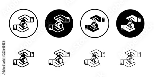 Mutual funds icon flat and simple set design