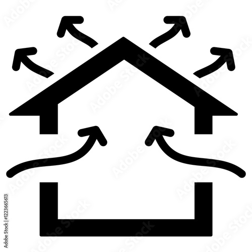 Passive Cooling Solid Black Icon