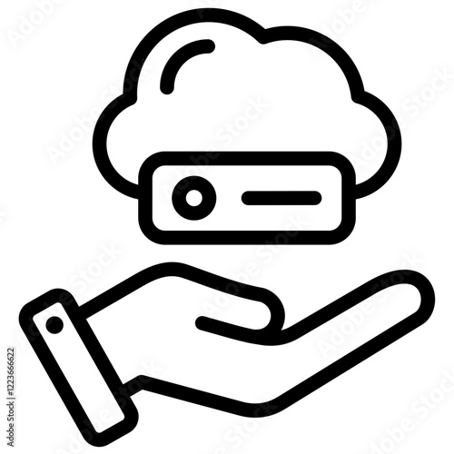 Virtualization Saving Outline Icon