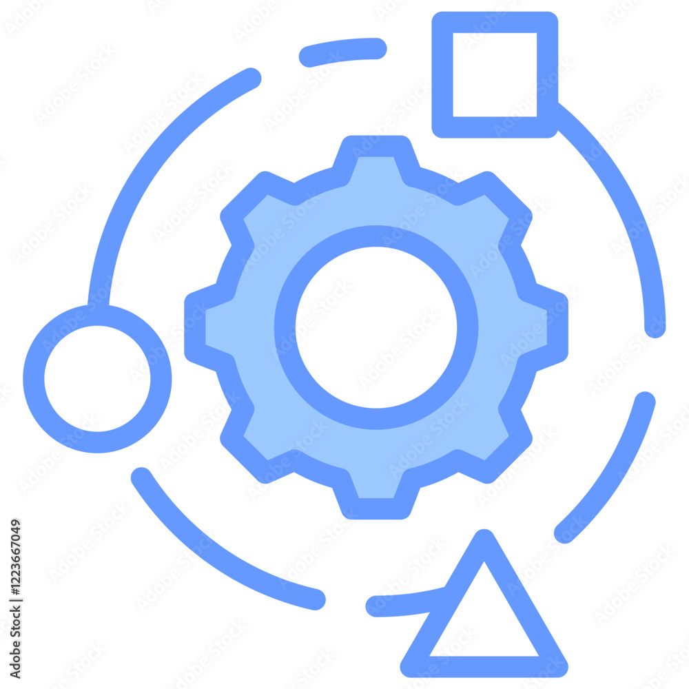 Adaptive System Lineal Blue Icon Adaptive System Lineal Blue Icon