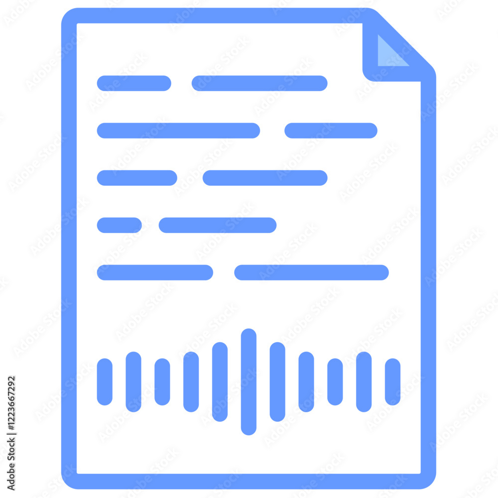 Speech Synthesis Lineal Blue Icon Speech Synthesis Lineal Blue Icon