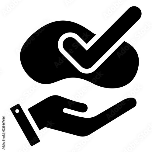 Ergonomic Design Solid Black Icon