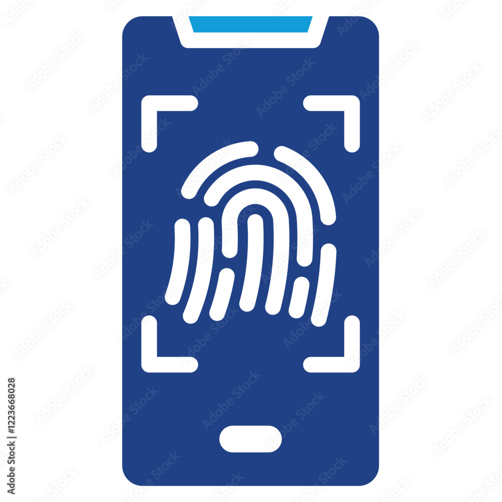 Biometric Sensor Dual Tone Icon Biometric Sensor Dual Tone Icon