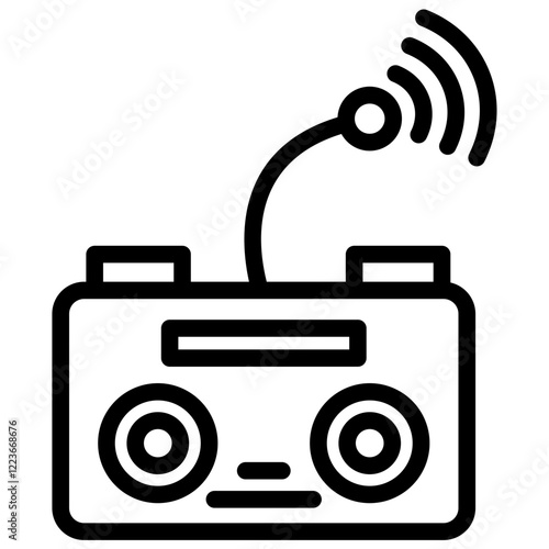 Remote Control Outline Icon